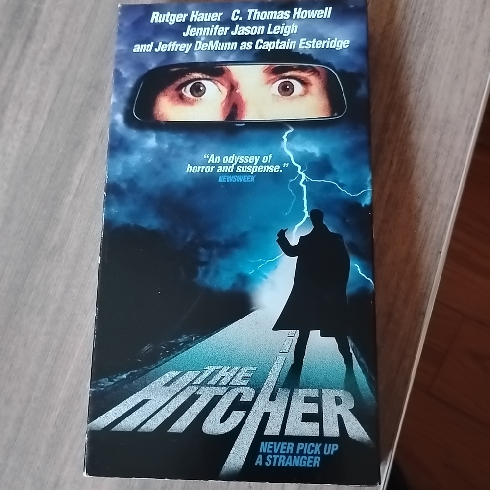 The Hitcher VHS Tape with Dramatic Cover Art